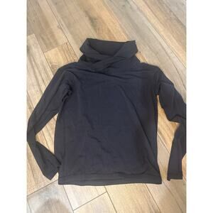 Lululemon Healthy Heart Pullover Black Size 4 Cowl Neck Cozy Sweatshirt